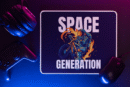 Space Generation Astronaut Gaming Mouse Pad – Anti-Slip Rubber Base, Smooth Surface, 9"x7"