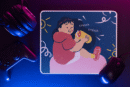 Crunch Crunch Foodie Cartoon Mouse Pad – Fun Design, Smooth Surface, Non-Slip Base, 9"x7"