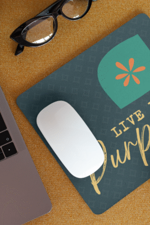 Live Your Purpose Motivational Mouse Pad – Anti-Slip Base, Smooth Glide Surface, 9"x7"