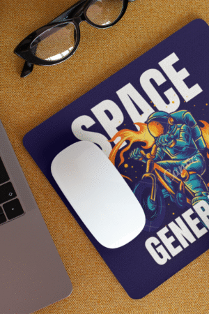 Space Generation Astronaut Gaming Mouse Pad – Anti-Slip Rubber Base, Smooth Surface, 9"x7"