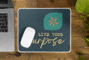 Live Your Purpose Motivational Mouse Pad – Anti-Slip Base, Smooth Glide Surface, 9"x7"