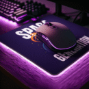 Space Generation Astronaut Gaming Mouse Pad – Anti-Slip Rubber Base, Smooth Surface, 9"x7"