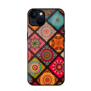 Colorful mandala mosaic designer mobile back cover with geometric tile pattern and glossy printed finish