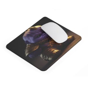 thanos inspired superhero gaming mouse pad with dark background and anti slip rubber base