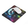 neon panda gaming mouse pad with sunglasses colorful background and anti slip rubber base