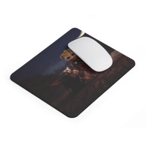 baby groot and grogu cute cartoon mouse pad with night background and anti slip rubber base