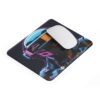 neon dj helmet gaming mouse pad with futuristic music design and anti slip rubber base