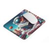 astronaut space themed gaming mouse pad with colorful galaxy background and anti slip base