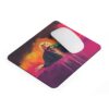 zombie horror themed gaming mouse pad with colorful abstract background and anti slip rubber base